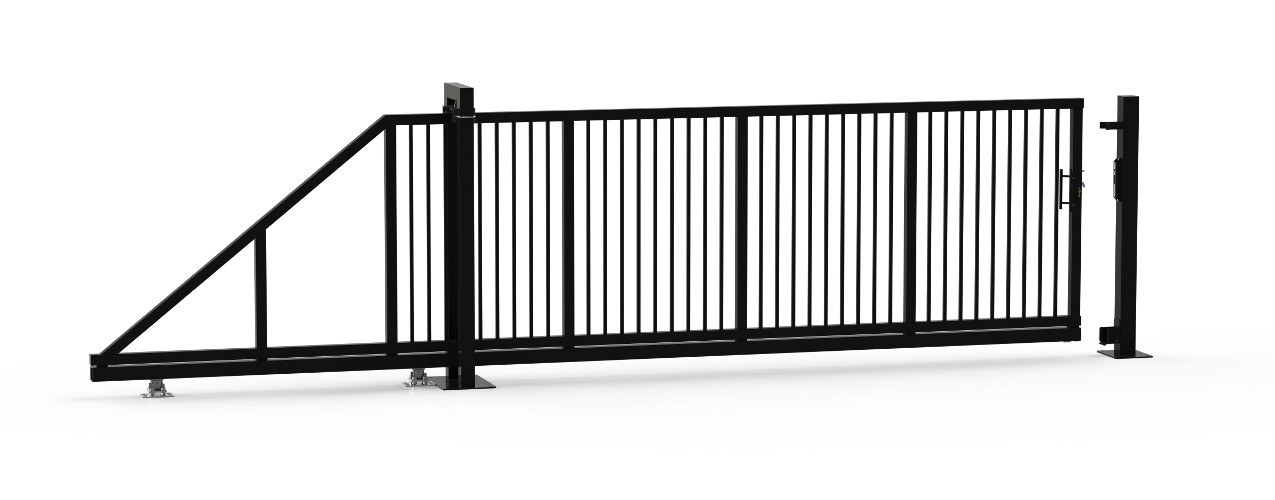 brama_przesuwna_ręczna_palisadowa_pionowa_czarna