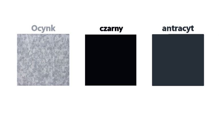 Kolory ocynk czarny i antracyt